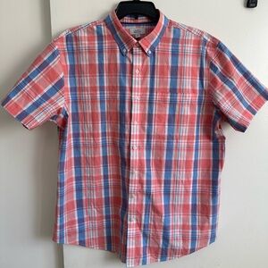 Croft & Barrow Red and Blue Plaid Button Down Shirt